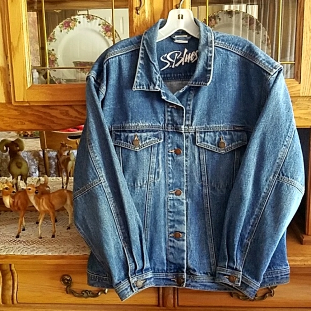 SEATTLE BLUES VINTAGE DENIM JEAN JACKET - Picture 1 of 8